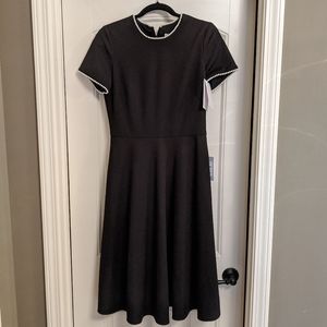 Victoria Pearly Trim Fit & Flare Dress